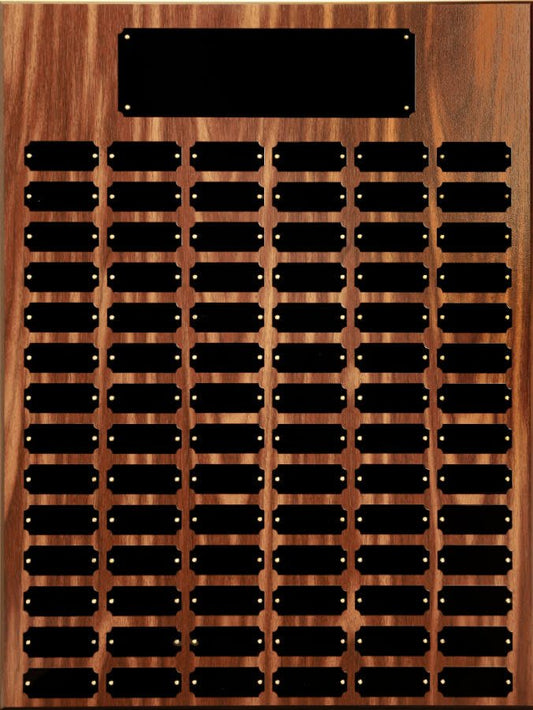 84 Black Plate Walnut Finish Perpetual Plaque