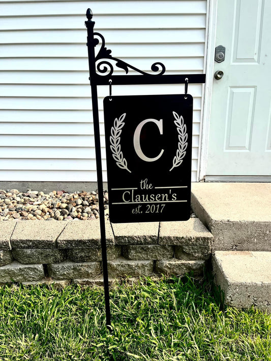 Scroll Yard Sign Kit Engraved